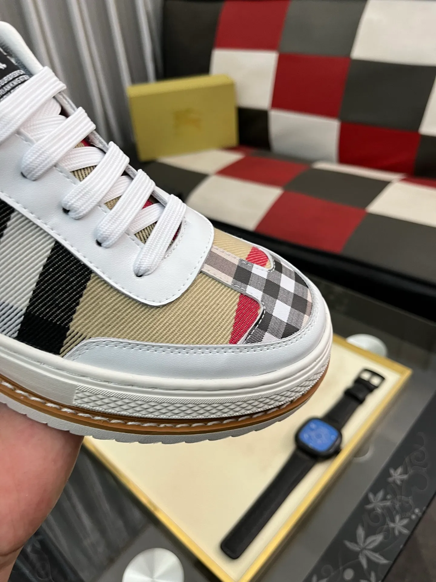 Men's shoes 💰420⌚️⌚️BURBERRY "Burberry" Regular size: 38-44 (casual shoes) Product materials: Selected cowhide upper, soft sheepskin lining; original outsole. 2️⃣colors available